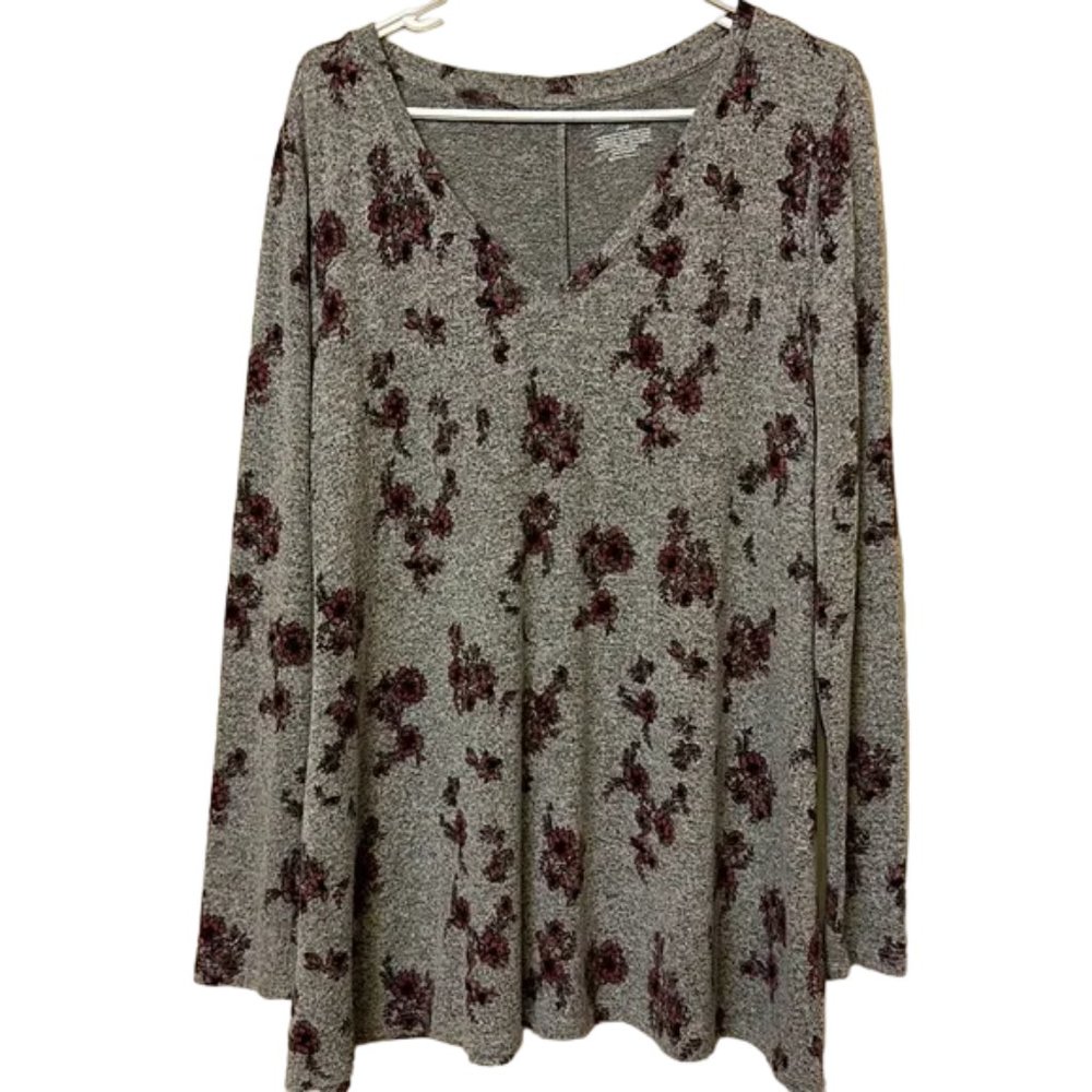 Lane Bryant long sleeve tunic size 14/16 floral print - preowned condition